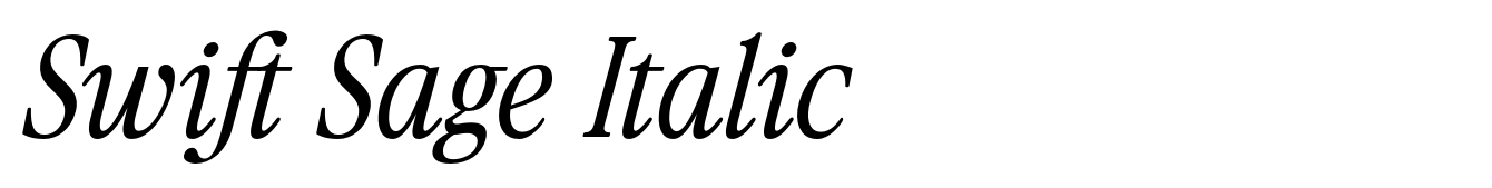 Swift Sage Italic